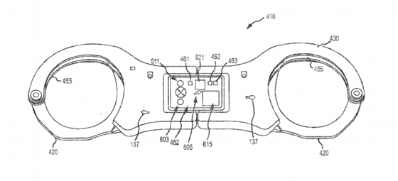 Schematic of electrical shock law enforcement handcuffs