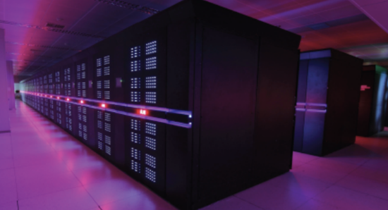 Tianhe-2 supercomputer - light color changes indicating processor speed