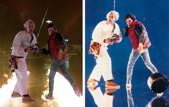 Blue screen special effect in Back to the Future