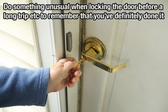 How to remember that you locked the door