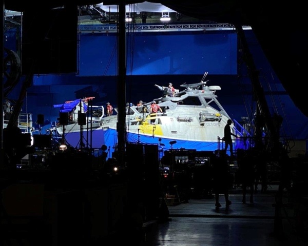 Avatar 2: The last set for 2020 filming The Matador 50' forward command boat